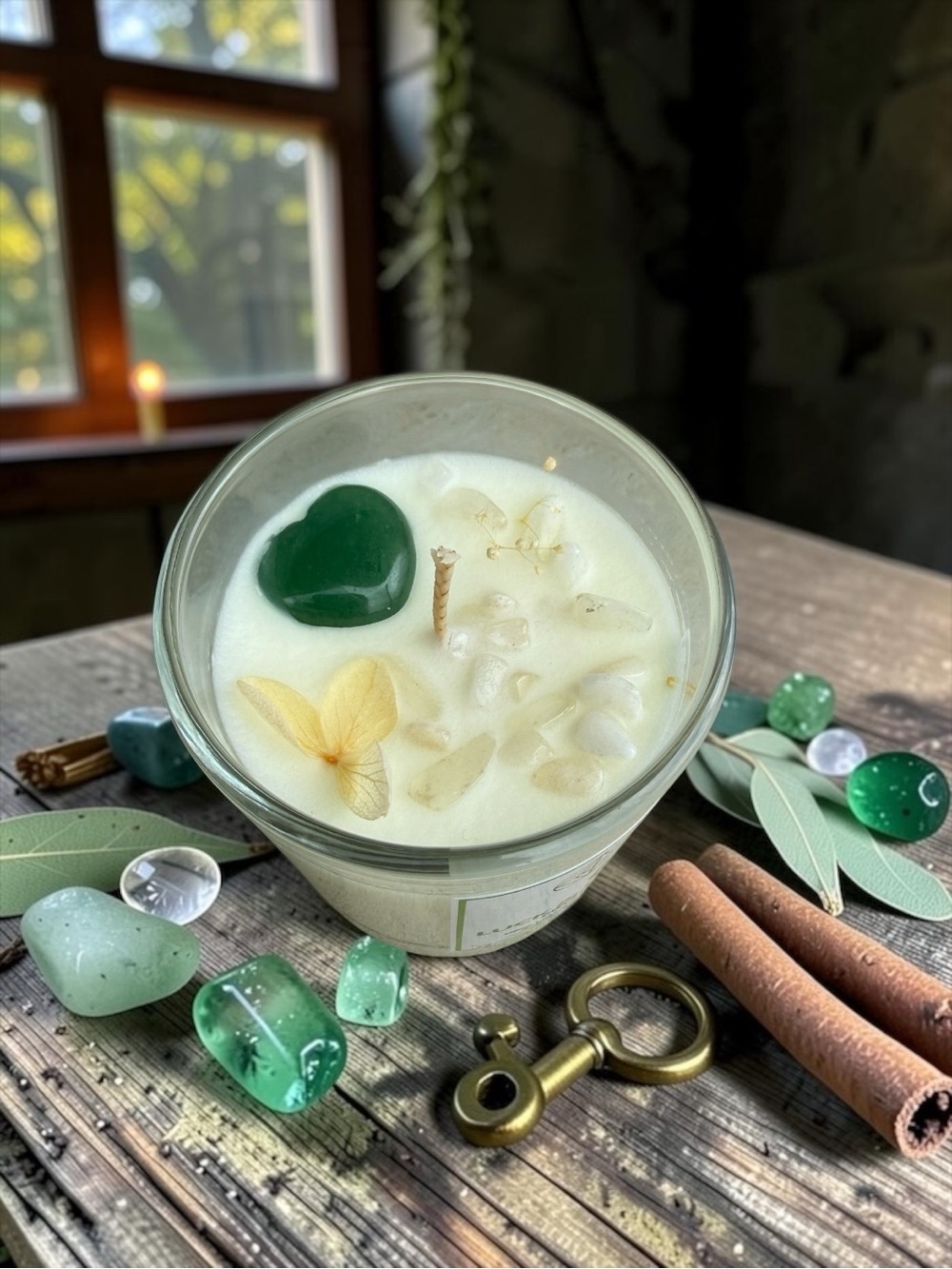 Luck & Prosperity Crystal Candle Aventurine - Picture 4 of 5